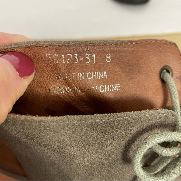 Jeffrey Campbell For Free People Cors Lace Up Suede Booties Heels Shoes Size 8 - Picture 14 of 16